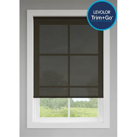 Levolor 73 In X 72 In Mocha Light Filtering Cordless Solar Roller Shade In The Window Shades