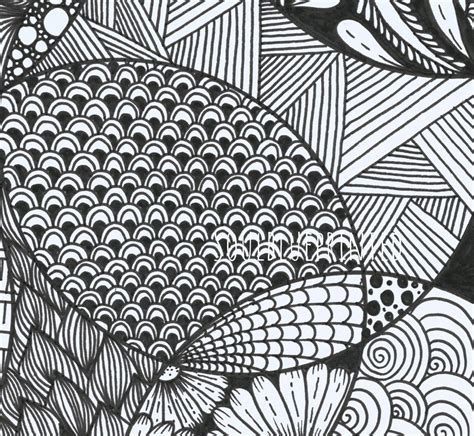 Original Zentangle Art Hand Drawn Pen and Ink Wall Art Design | Etsy