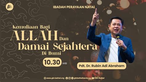 Ibadah Perayaan Natal Pdt Dr Rubin Adi Abraham Youtube