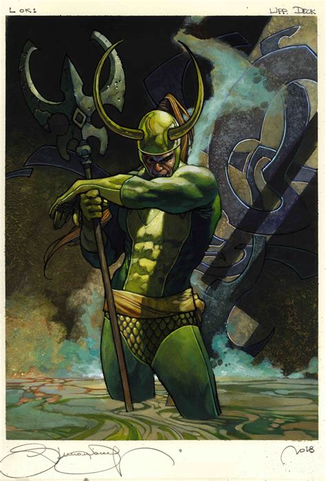 Loki - Original 2018 Marvel Masterpieces Upper Deck. SOLD | Redwood Art ...