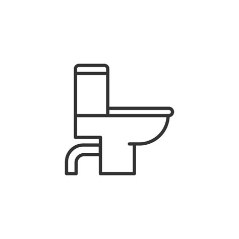 Toilet Bowl Icon In Flat Style Hygiene Vector Illustration On Isolated