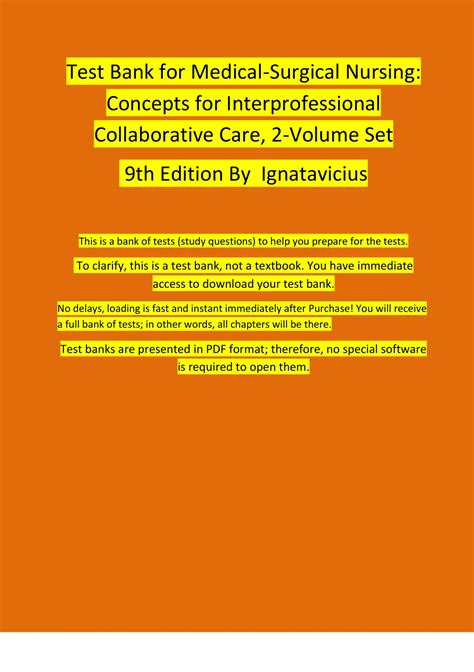 Test Bank For Medical Surgical Nursing Concepts For Interprofessional