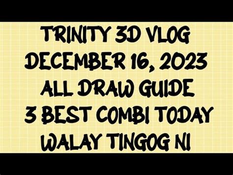 Best Combi Today All Draw Guide Walay Tingog Dlotto Stl Pcso