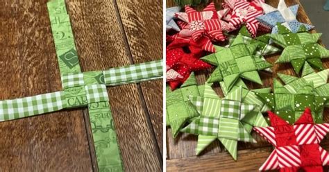 Make Adorable No Sew Folded Star Ornaments With Just 4 Strips Of