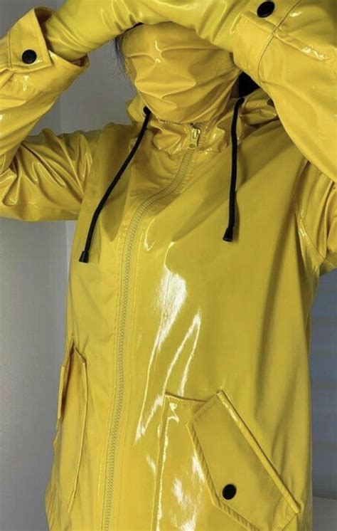 Pin Auf Pvc Plastic Vinyl Nylon Regenkleidung Damen Regenm Ntel