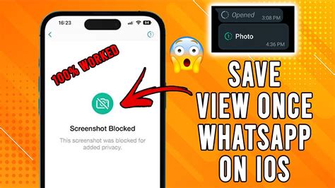 How To Screenshot Whatsapp View Once On Iphone Youtube