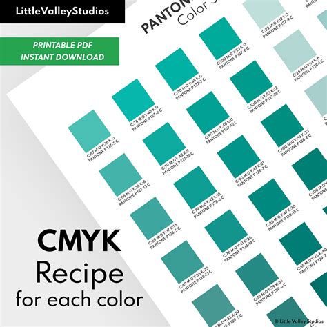 Pantone Coated Color Swatches Color Chart Palette 2800 Colors With Cmyk