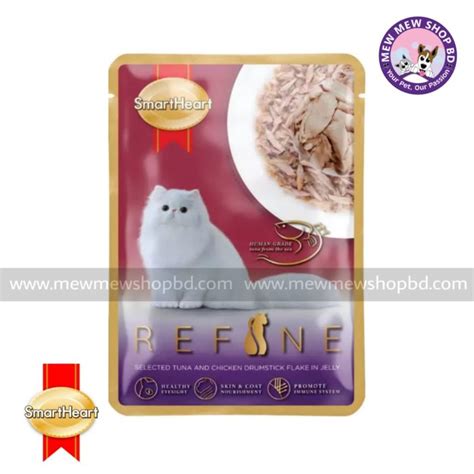 Smartheart Refine Pouch Tuna With Chicken Drumstick Flake In Jelly G