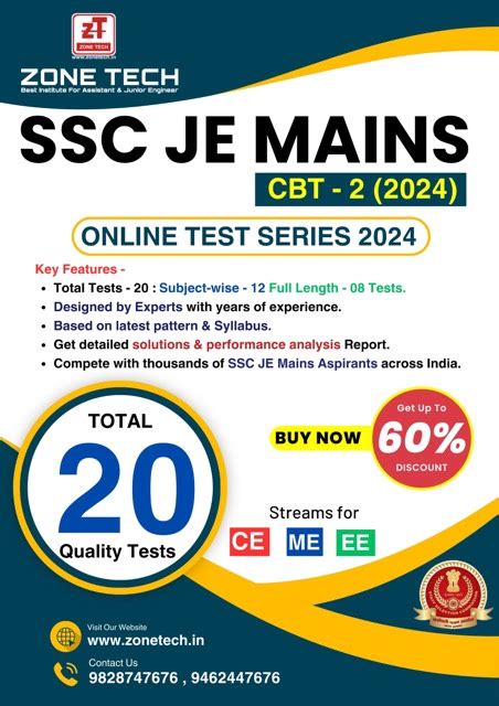 Ssc Je Cbt 2 Online Test Series 2024 Zone Tech