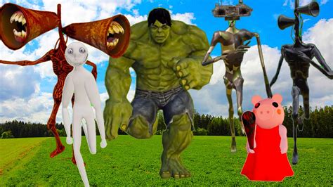 Siren Heads Tank Head Vs Cartoon Cat Vs Hulk Smash Vs The Man From