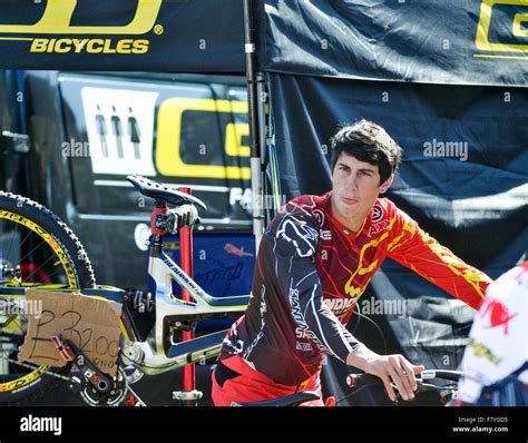 Josh Bryceland In The Pits At A British Downhill National Championship