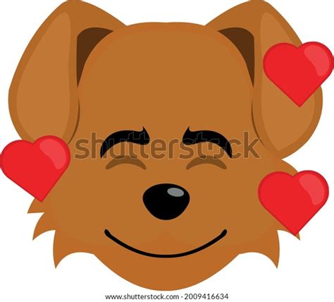 Vector Emoticon Illustration Cartoon Dogs Face 库存矢量图免版税2009416634