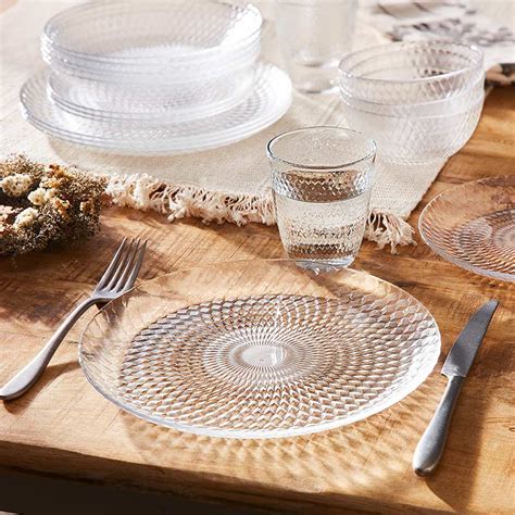 Assiette Plate Pampille Clear En Opale L Incroyable