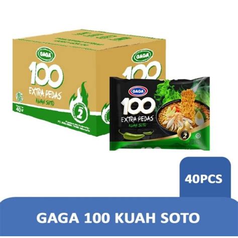 Jual Mie Gaga 100 Kuah Soto Extra Pedas 75 Gram 1 Dus Isi 40 Pcs Shopee Indonesia