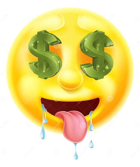 Dollar Sign Eyes Emoticon Emoji Stock Vector Illustration Of Business