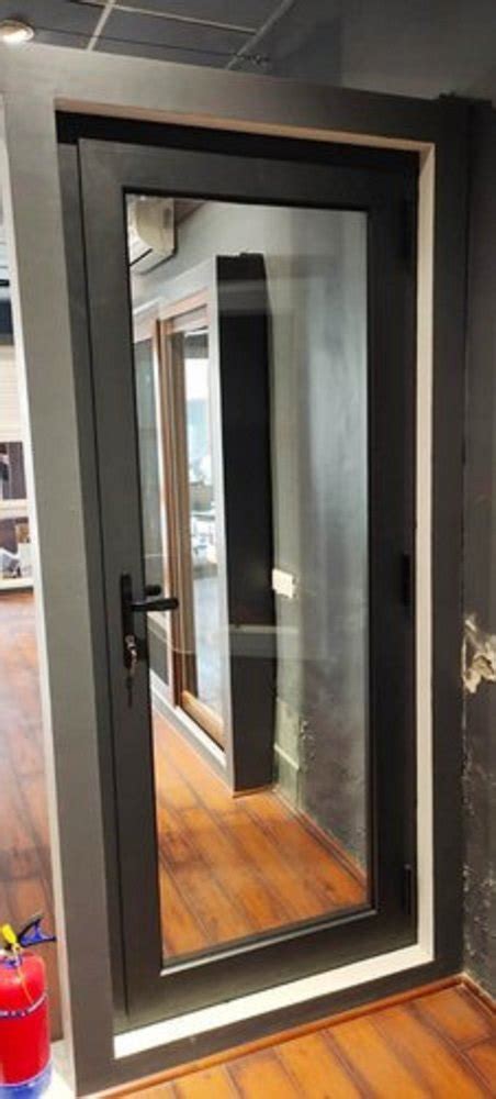 Hinged Aluminium Glass Door For Office Thickness 8mm Glass At Rs