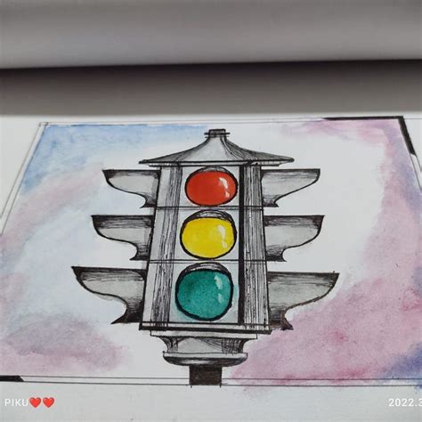 Drawing of traffic signal | How to draw hands, Drawings, Traffic signal