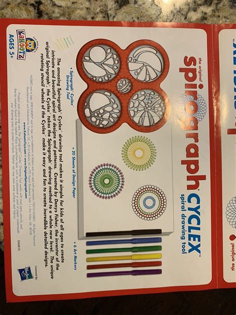 Spirograph Cyclex Spiral Drawing Tool Ages 5 Rotating Stencil Wheels