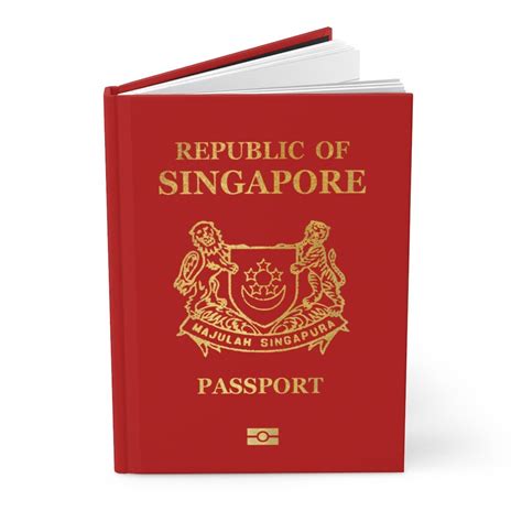 Singaporean Passport Hardcover Journal Notebook Best T For Citizens