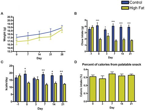 Body Weight Food Intake And Caloric Intake Of Female Mice In