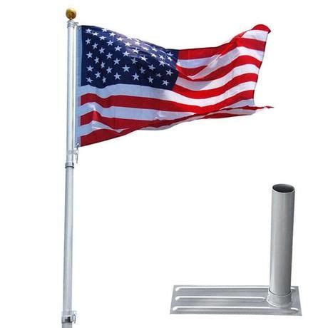 25 ft Aluminum Telescoping Flag Pole Kit with Tailgating | Telescoping flagpole, Flag pole, Flag ...