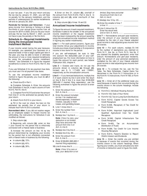 Fillable Online Instructions For Form N Rev Forms Fax