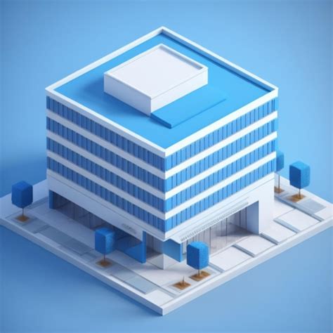 Premium AI Image 3D Business Office Building AI Generated