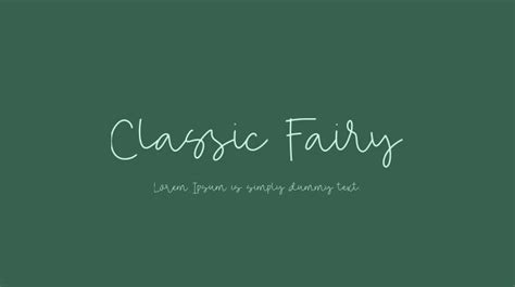 Classic Fairy Font : Download Free for Desktop & Webfont