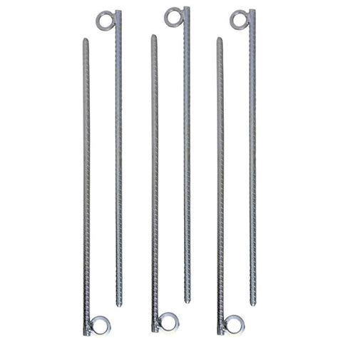 Estaca Para Barraca 30 Cm Aço 6 Mm Galvanizado 06 Unidades Riomar