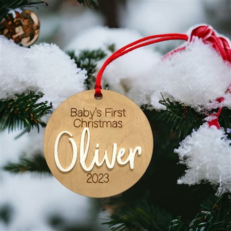 Personalized Babys St Christmas Ornament Custom Baby Keepsake