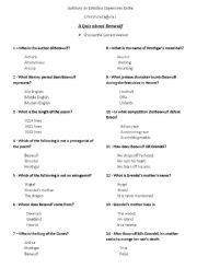 Beowulf Vocabulary Worksheet Answers