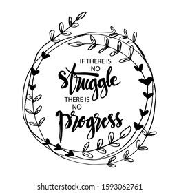 There No Struggle There No Progress Stock Vector Royalty Free