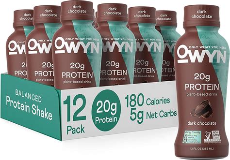 Amazon Owyn Plant Based Dark Chocolate Ready To Drink Protein G