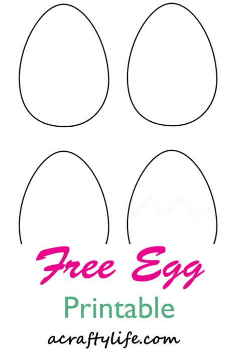 Free Egg Shape Template Pdf Printable Easy Easter Craft A Crafty Life