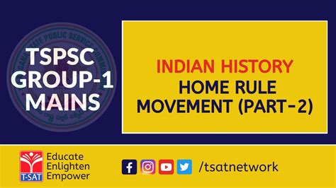 Indian History Home Rule Movement Part Tspsc Group Mains