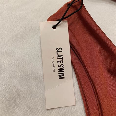 SlateSwim Orange Rust Bikini Set Brand New Never Depop