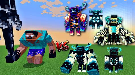 Mutant Herobrine Vs All Warden In Minecraft Youtube