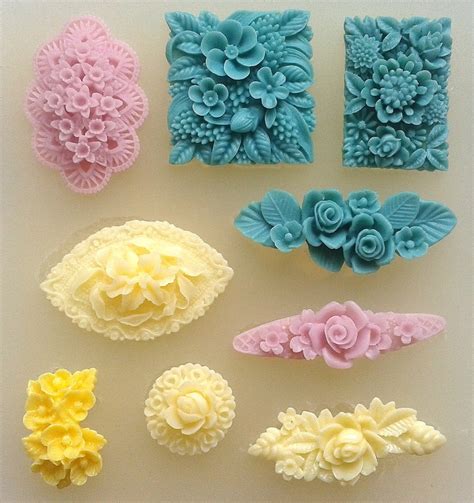 Floral Silikonform Set Polymer Ton Fimo Blume Harz Flexible Etsy