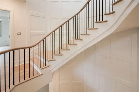 Hexagonal Floating Staircase Bethesda Md Transitional