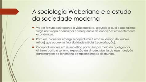 Weber A Tica Protestante E O Esp Rito Do Capitalismo Ppt