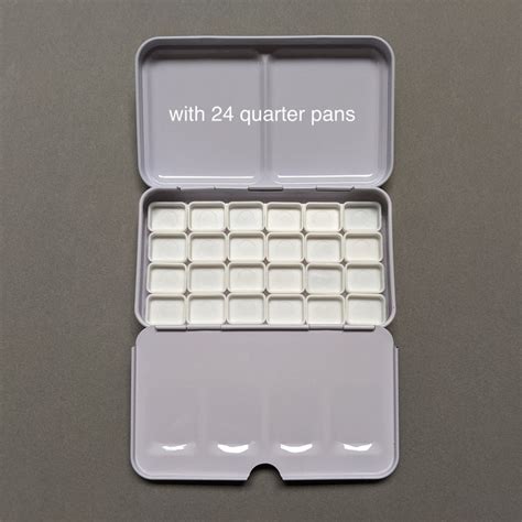 Empty Watercolor Palette Tin With 24 Magnetic Half Etsy