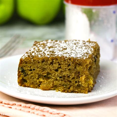 Old Fashioned Applesauce Cake With Golden Raisins And Walnuts