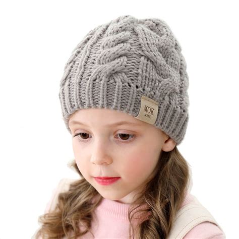 Winter Beanie Hat For Girls Letter Knit Kids Autumn Winter Warm Girls