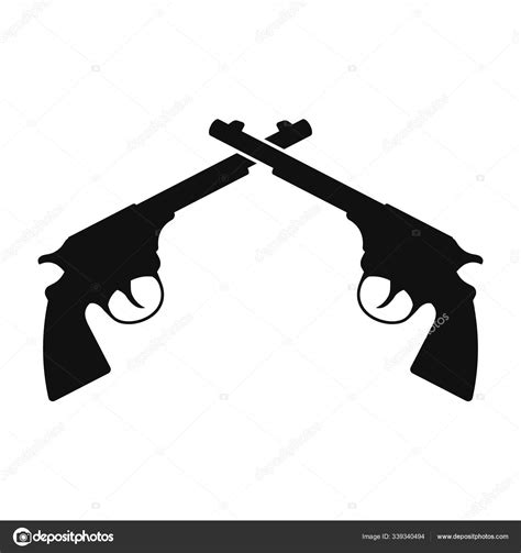 Crossed Pistols Silhouette