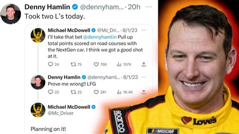 Mcdowell Claps Back At Denny Hamlin Nascar Brickyard Winner Shakes Up