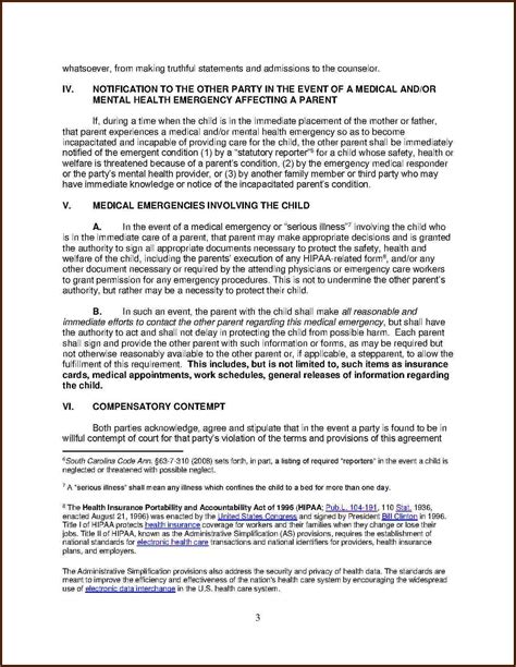 Free Child Visitation Agreement Template Template 1 Resume Examples