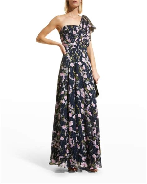 Shoshanna Caprina Floral One Shoulder Maxi Dress Neiman Marcus