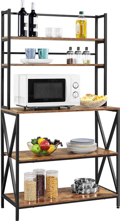 Amazon Yaheetech Kitchen Bakers Rack With Storage Tier