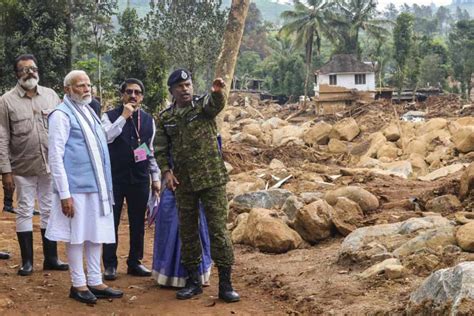 Wayanad Landslide Pm Narendra Modi In Kerala Conducts Aerial Survey