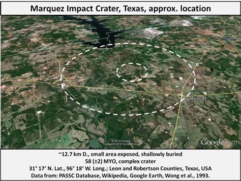 Marquez CRATER Texas Impact Crater Marquez Crater